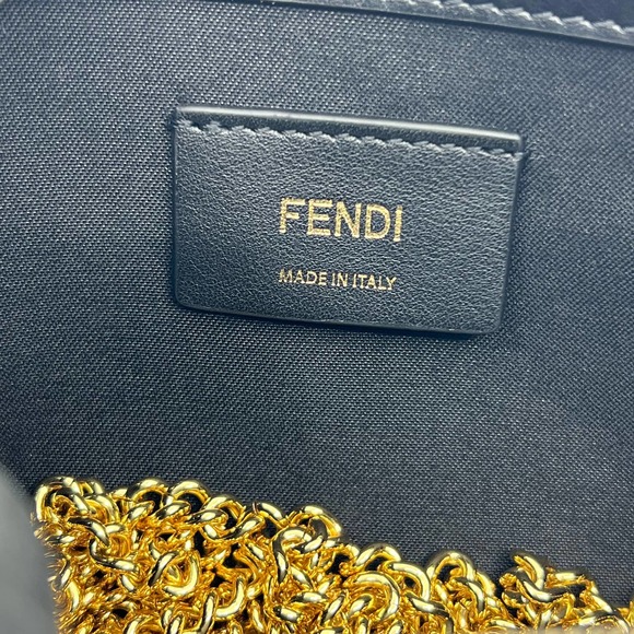 💛SOLD🖤 Fendi Velvet Wallet on Chain in Black - Picture 3 of 11